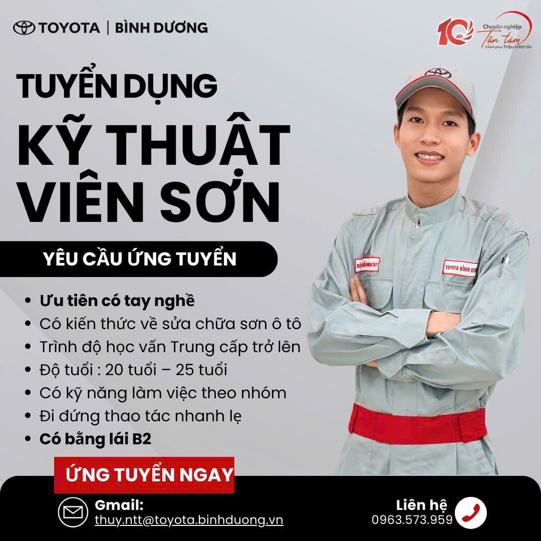 Tuyển dụng kỹ thuật viên sơn
