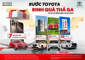 RƯỚC TOYOTA RINH QUÀ THẢ GA THÁNG 12/2024, THÁNG 01/2025